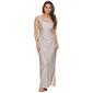 Womens Connected Apparel Sleeveless Drape Neck Foil Knit Gown - image 1