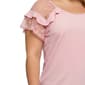Plus Size NY Collection Double Ruffle Lace Sleeve Blouse - image 4