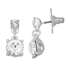 You''re Invited Crystal Stone Drop Pierced Post Earrings