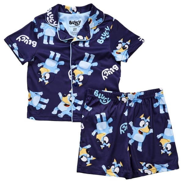 Toddler Girl Bluey Pajama Top & Pajama Shorts Set - image 