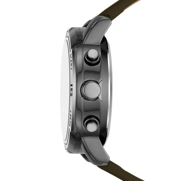 Mens Skechers Gunmetal Leather Strap Watch - SR5159
