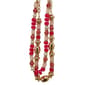 Ashley Cooper(tm) Berry & Pink Beaded 2 Row Necklace - image 1