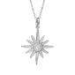 Splendere Sterling Silver Cubic Zirconia Starburst Pendant - image 1