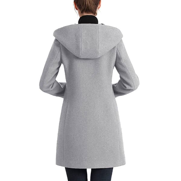 Womens BGSD Wool Asymmetrical Hooded Walker Coat