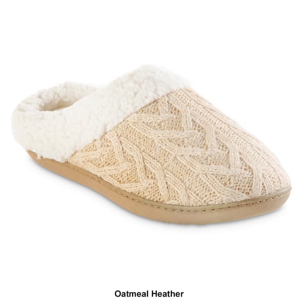 Womens Isotoner&#174; Cable Knit Alexis Clog Slippers