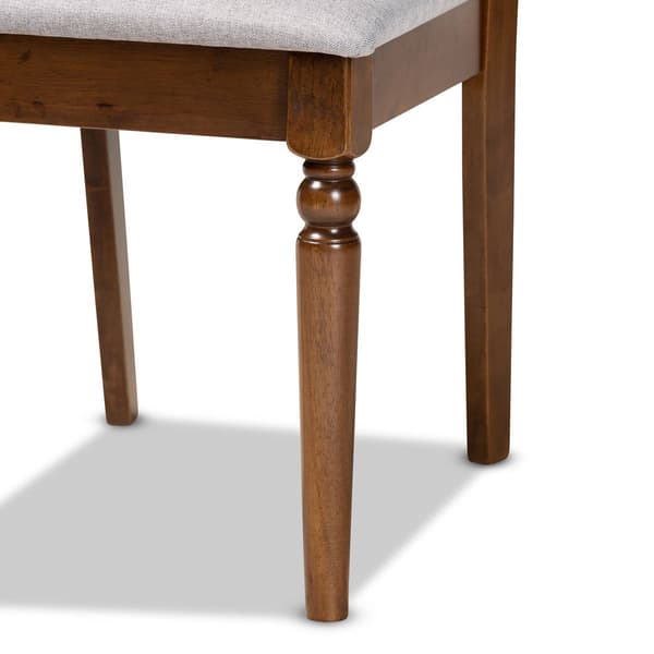 Baxton Studio Ramiro Grey/Walnut Brown Wood 5pc. Dining Set