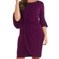 Womens Connected Apparel Bell Sleeve Side Ruched Wrap Dress - image 3