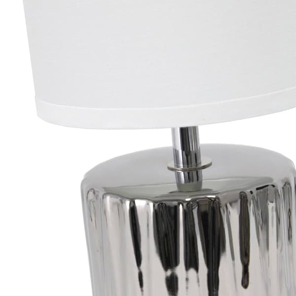 Simple Designs 11.6in. Contemporary Metallic Capsule Table Lamp