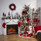 Northlight 48in. Velveteen Christmas Tree Skirt with White Trim - image 3