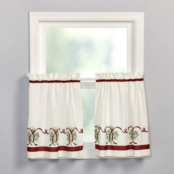 No. 918 Holly Ribbon Tier Curtain - image 