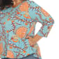 Plus Size White Mark 3/4 Sleeve Paisley Peacock Top - image 4