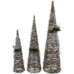 Northlight Seasonal LED Pine and Berries Cones - Set of 3
