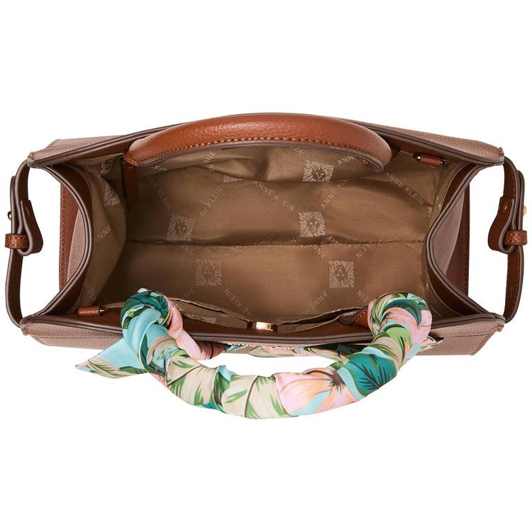 Anne Klein Round Satchel with Scarf