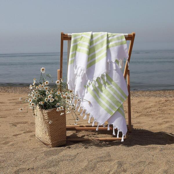 Linum Herringbone Pestemal Beach Towel - image 