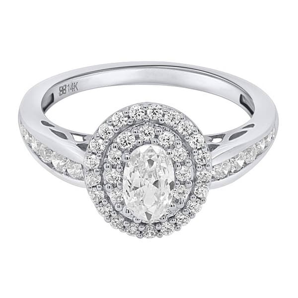 Nova Star&#174; White Gold & 1ctw. Lab Grown Diamond Oval Ring
