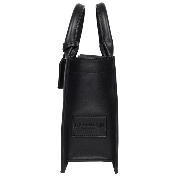 True Religion Debossed Logo Modern Tote With Shoulder Strap