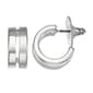 Chaps 15mm Silver-Tone C Hoop Earrings - image 1