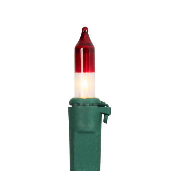 Northlight 20.25ft. Mini Clear with Red Tips Christmas Light Set