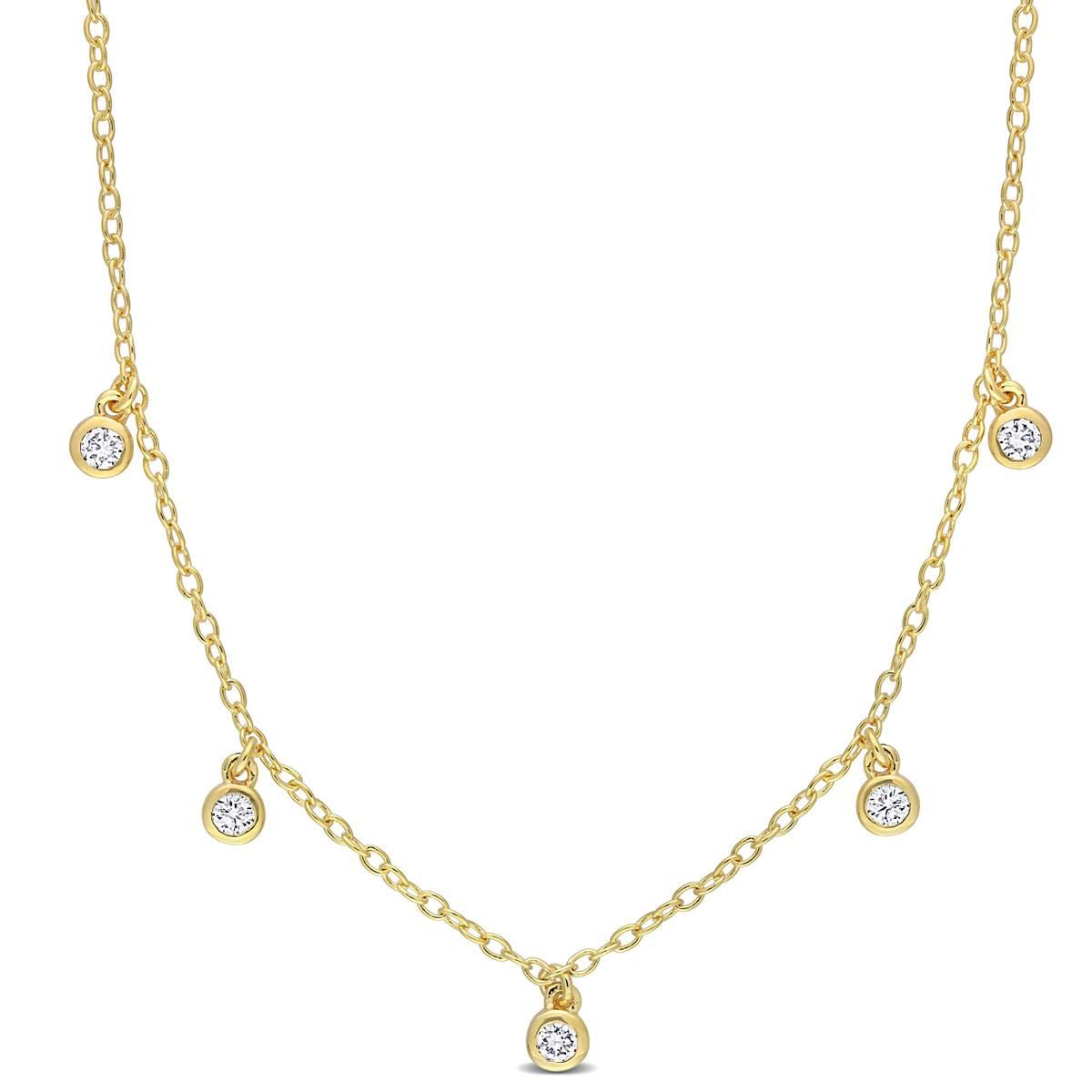 Gemstone Classics™ Gold Plated 1/6ctw. Lab Grown Diamond...
