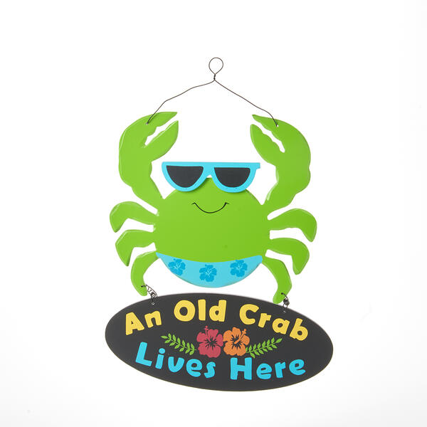 An Old Crab Lives Here Hanging Wall Decor - image 