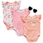 Baby Girl &#40;3-9M&#41; Little Beginnings&#40;R&#41; 4pc. Peach Bodysuits Set - image 1