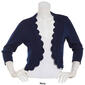 Plus Size Nina Leonard 3/4 Sleeve Double Scallop Edge Shrug - image 4