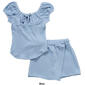 Girls &#40;7-12&#41; Dream Girl Rib Faux Corset Top with Envelope Skort - image 3