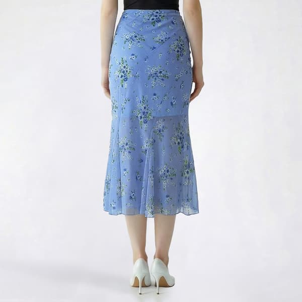 Juniors A. Byer Embroidered Print Chiffon Maxi Skirt