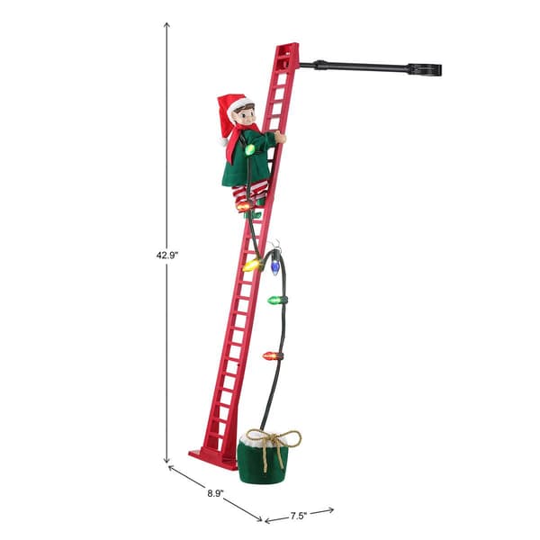 Mr. Christmas 43in. Animated Ladder Climbing Elf