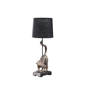 HomeRoots 24in. Antiqued Gold Monkey Table Lamp with Drum Shade - image 1