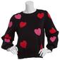 Womens Nanette Lepore Long Sleeve Hearts Sweater - image 1