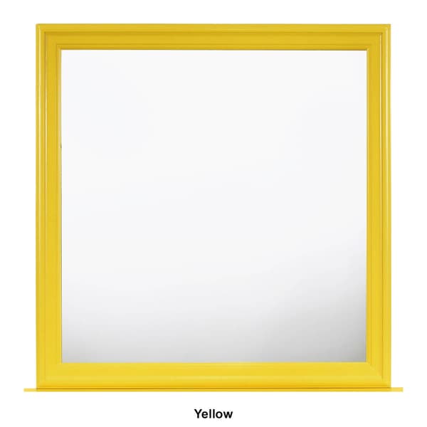 Passion Furniture Classic Square Wood Dresser Mirror - 38x38