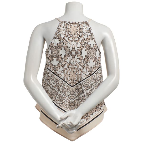 Juniors A. Byer Scarf Print Hanky Hem Tank Top