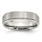 Mens Gentlemen's Classics&#40;tm&#41; 6mm Grooved Edge Brushed Polished Band - image 1