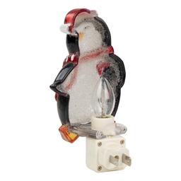 Northlight Seasonal Happy Santa Hat Penguin Christmas Nightlight