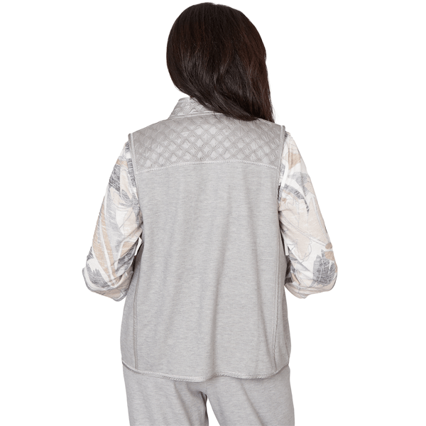 Womens Alfred Dunner Comfort & Joy Quilted Snap Front Vest