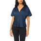 Womens MSK Dolman Sleeve V Neck Sation Top - image 1