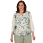 Plus Size Alfred Dunner Indigo Girls Floral Sequin Blouse - image 1