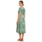 Womens Sami & Jo Short Sleeve Floral Beaded Neck A-Line Dress - image 3