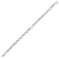 Mens Iron Saints 6mm Figaro Link Silver-Tone Bracelet - image 1
