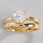 Ashley Cooper&#40;tm&#41; Gold-Tone CZ Solitaire Clear Stone Ring - image 1