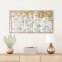 Artisan Home Gold Leaves Canvas Wall Décor