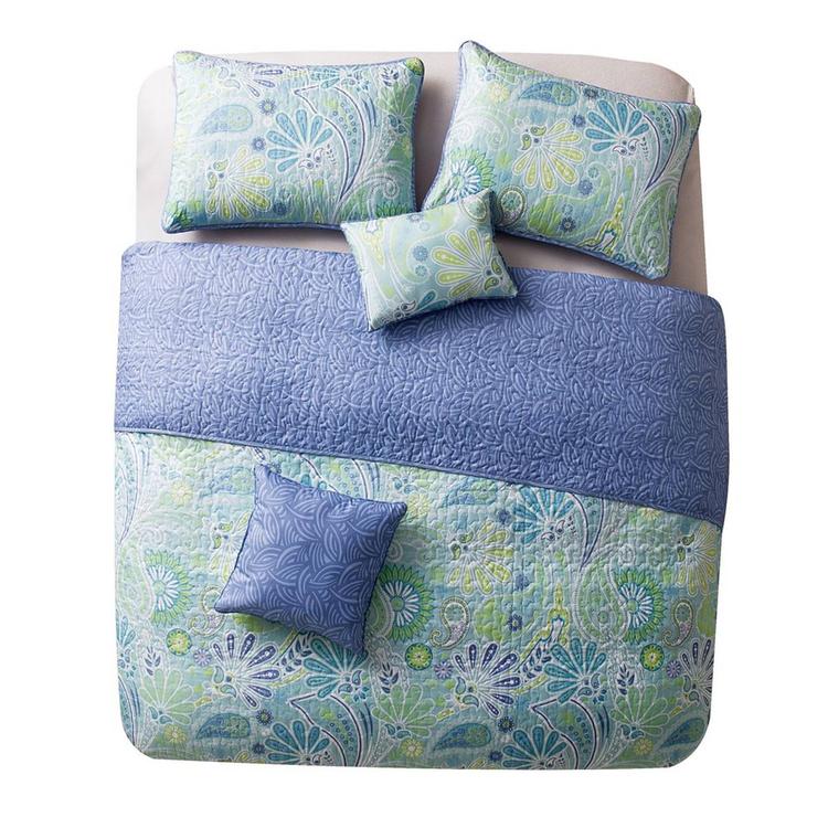 VCNY Home Harmony Reversible Paisley Quilt Set - Full/Queen