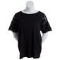 Plus Size Preswick & Moore Solid Lace Sleeve Tee - image 1