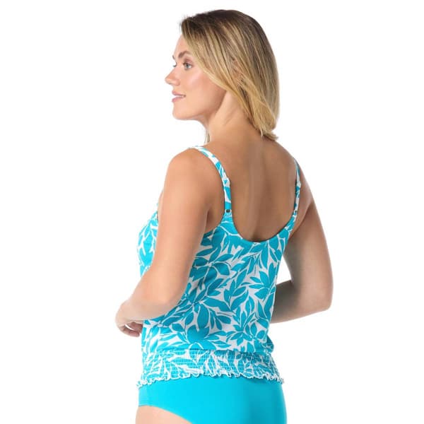 Plus Size Beach House Brandy Tropical Leaf Tankini Swim Top