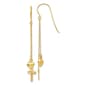 Gold Classics&#40;tm&#41; 14kt. Gold Heart & Cross Dangle Earrings - image 1