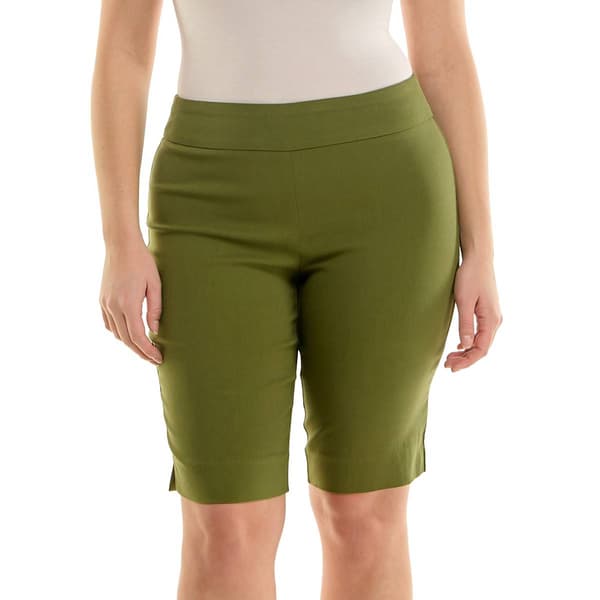 Petite Zac & Rachel Solid Pull On Bermuda Shorts