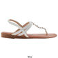 Womens Capelli New York Faux Leather Braided Thong Sandals - image 2