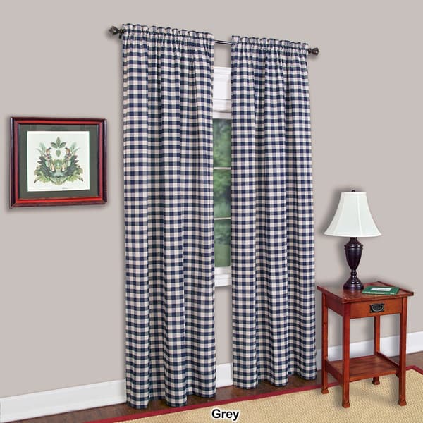 Achim Buffalo Check Rod Pocket Curtain Panel