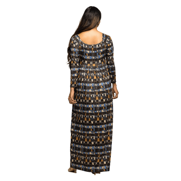 Womens 24/7 Comfort Apparel Geometric Maternity Maxi Dress